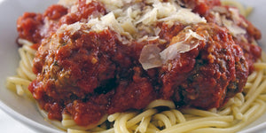 Beef Meatballs and Spaghetti