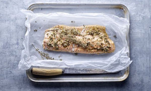 Baked Salmon with Thyme, Honey and Garlic