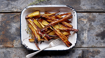 Roasted Parsnips with Thyme and Maple