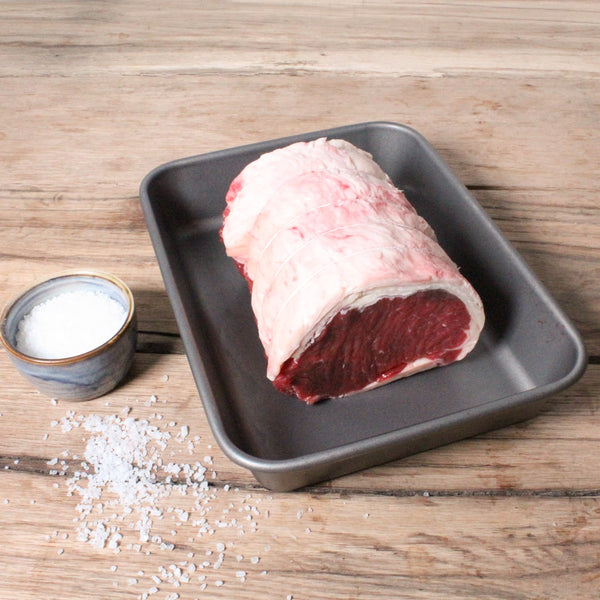 Organic Grass-Fed Beef Sirloin Joint Boned & Rolled.