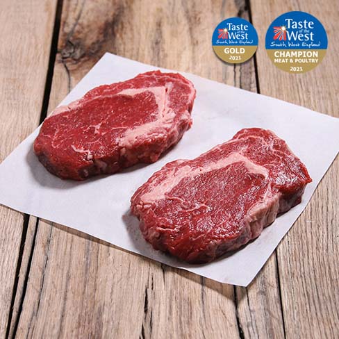 Organic Grass-Fed Beef Rib Eye Steaks